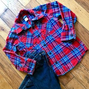OshKosh B’gosh boy’s red and blue flannel
